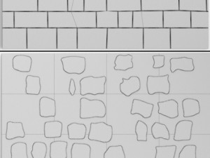 collection of stone slate Modello 3D