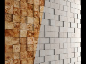 wooden mosaic collection 3D Модель