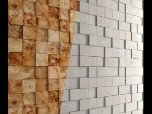 wooden mosaic collection 3D Model
