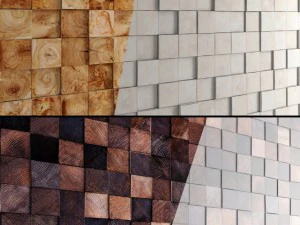 wooden mosaic collection 3D Model