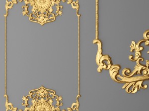 collection stucco molding frame Modello 3D