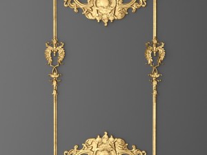 collection stucco molding frame Modello 3D