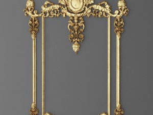 collection stucco molding frame Modello 3D