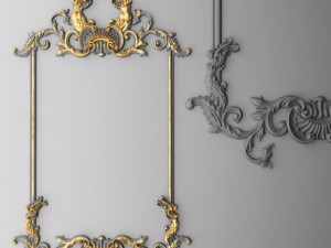 collection stucco molding frame Modello 3D