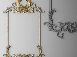 collection stucco molding frame 3D Model