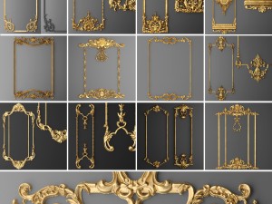 collection stucco molding frame 3D Model