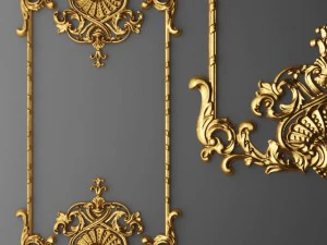 collection stucco molding frame 3D Model
