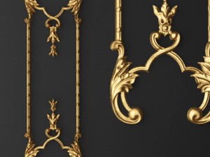 collection stucco molding frame Modèle 3D