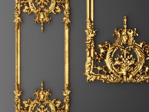 collection stucco molding frame Modèle 3D