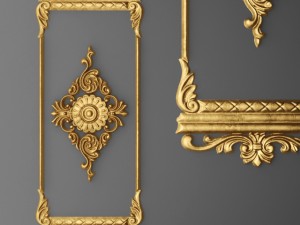collection stucco molding frame Modèle 3D