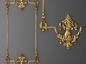 collection stucco molding frame Modèle 3D