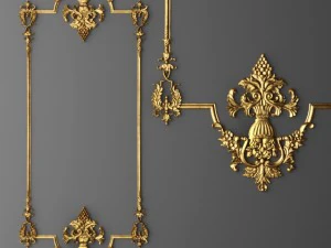 collection stucco molding frame 3D Model