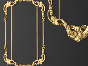 collection stucco molding frame Modèle 3D