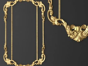 collection stucco molding frame 3D Model