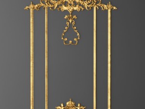 collection stucco molding frame Modèle 3D