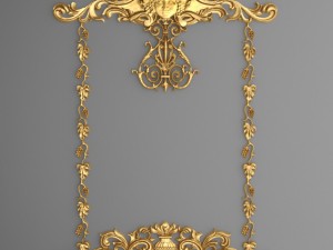 collection stucco molding frame Modèle 3D