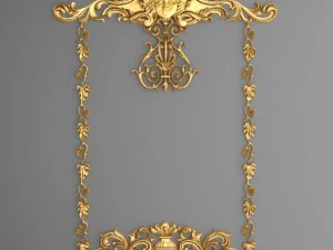collection stucco molding frame 3D Model