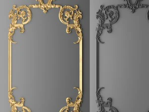 collection stucco molding frame 3D Model