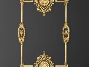 collection stucco molding frame 3D Model