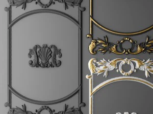 collection stucco molding frame 3D Model
