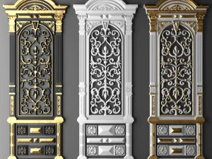 collection stucco molding frame 3D Model