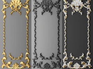 collection stucco molding frame 3D Model
