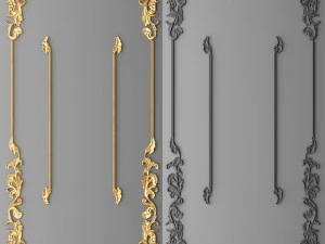 collection stucco molding frame 3D Model