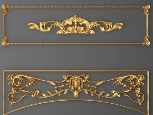 collection stucco molding frame 3D मॉडल