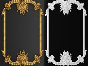 collection stucco molding frame 3D मॉडल