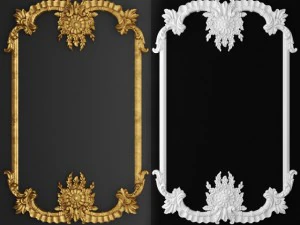 collection stucco molding frame 3D Model