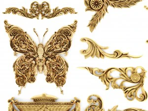 cartouches set 3D Model
