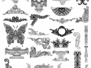 cartouches set 3D Model