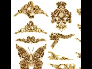 cartouches set 3D Model