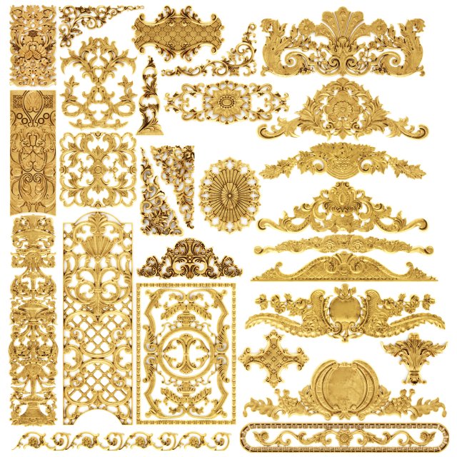cartouches set Modelo 3D .c4d .max .obj .3ds .fbx .stl .blend 
