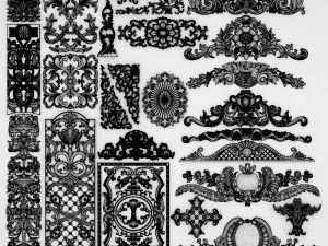cartouches set 3D Model