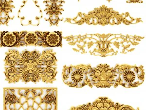 набор картушей 3D Модель