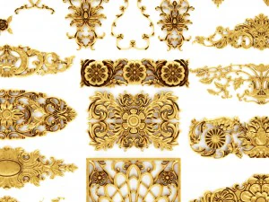 набор картушей 3D Модель