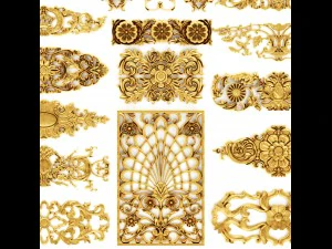 набор картушей 3D Модель