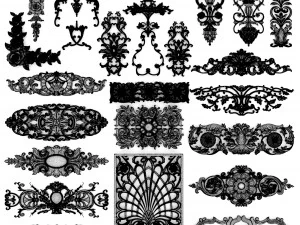 набор картушей 3D Модель