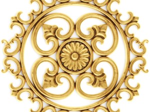 stucco collection ceiling rosette Modelo 3D