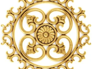 stucco collection ceiling rosette 3D Model