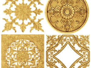 stucco collection ceiling rosette Modelo 3D