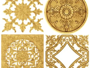 stucco collection ceiling rosette 3D Model