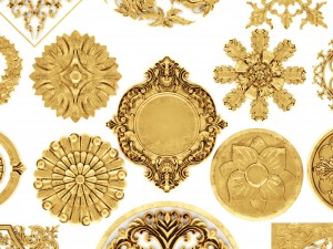 stucco collection ceiling rosette Modelo 3D