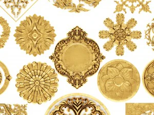 stucco collection ceiling rosette 3D Model