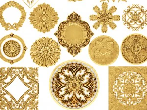 stucco collection ceiling rosette 3D Model