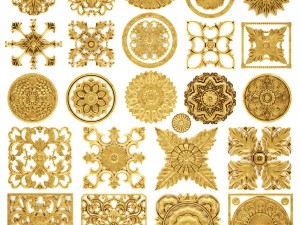 stucco collection ceiling rosette 3D-Modell