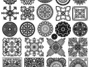stucco collection ceiling rosette 3D Модель