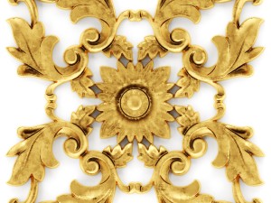 stucco collection ceiling rosette 3D Модель