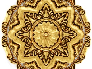 stucco collection ceiling rosette 3D Модель